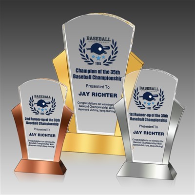 Trophée ti baseball ti sport ti plaque ti cristal